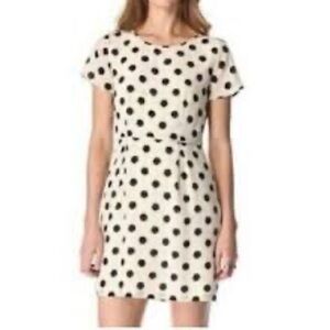 Madewell Broadway & Broome silk mini dress polka dots sz 4
